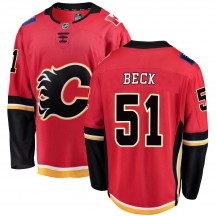 Youth Fanatics Branded Calgary Flames Jack Beck Red Home Jersey - Breakaway