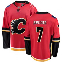 Youth Fanatics Branded Calgary Flames T.J. Brodie Red Home Jersey - Breakaway