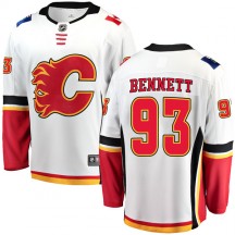 Youth Fanatics Branded Calgary Flames Sam Bennett White Away Jersey - Breakaway