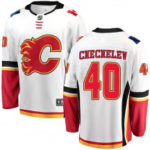Youth Fanatics Branded Calgary Flames Daniil Chechelev White Away Jersey - Breakaway