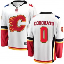 Youth Fanatics Branded Calgary Flames Matt Coronato White Away Jersey - Breakaway