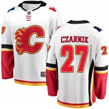 Youth Fanatics Branded Calgary Flames Austin Czarnik White ized Away Jersey - Breakaway