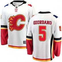 Youth Fanatics Branded Calgary Flames Mark Giordano White Away Jersey - Breakaway