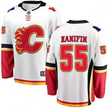 Youth Fanatics Branded Calgary Flames Noah Hanifin White Away Jersey - Breakaway