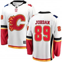 Youth Fanatics Branded Calgary Flames Cole Jordan White Away Jersey - Breakaway