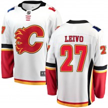Youth Fanatics Branded Calgary Flames Josh Leivo White Away Jersey - Breakaway