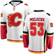 Youth Fanatics Branded Calgary Flames Nicolas Meloche White Away Jersey - Breakaway