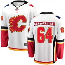 Youth Fanatics Branded Calgary Flames Mathias Emilio Pettersen White Away Jersey - Breakaway