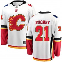 Youth Fanatics Branded Calgary Flames Kevin Rooney White Away Jersey - Breakaway
