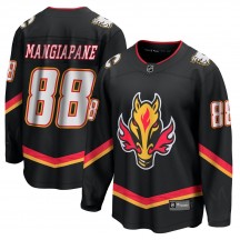 Men's Fanatics Branded Calgary Flames Andrew Mangiapane Black Breakaway 2022/23 Alternate Jersey - Premier