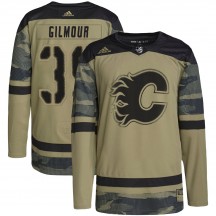 Youth Adidas Calgary Flames Doug Gilmour Camo Military Appreciation Practice Jersey - Authentic