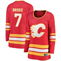 Women's Fanatics Branded Calgary Flames T.J. Brodie Red Alternate Jersey - Breakaway