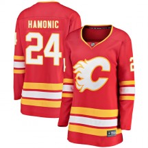 Women's Fanatics Branded Calgary Flames Travis Hamonic Red Alternate Jersey - Breakaway