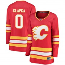 Women's Fanatics Branded Calgary Flames Adam Klapka Red Alternate Jersey - Breakaway