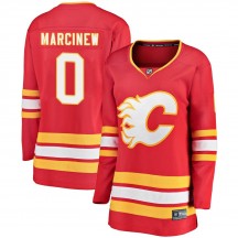 Women's Fanatics Branded Calgary Flames Matt Marcinew Red Alternate Jersey - Breakaway