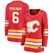 Women's Fanatics Branded Calgary Flames Colton Poolman Red Alternate Jersey - Breakaway