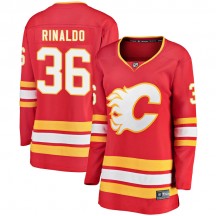 Women's Fanatics Branded Calgary Flames Zac Rinaldo Red Alternate Jersey - Breakaway