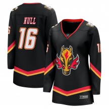 Women's Fanatics Branded Calgary Flames Brett Hull Black Breakaway 2022/23 Alternate Jersey - Premier