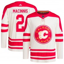 Men's Adidas Calgary Flames Al MacInnis Cream 2023 Heritage Classic Primegreen Jersey - Authentic