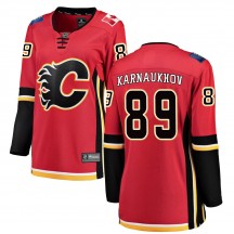 Women's Fanatics Branded Calgary Flames Pavel Karnaukhov Red Home Jersey - Breakaway