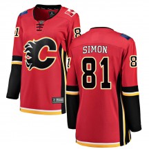 Women's Fanatics Branded Calgary Flames Dominik Simon Red Home Jersey - Breakaway