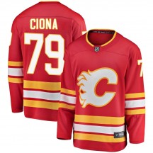Youth Fanatics Branded Calgary Flames Lucas Ciona Red Alternate Jersey - Breakaway
