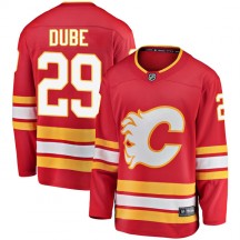 Youth Fanatics Branded Calgary Flames Dillon Dube Red Alternate Jersey - Breakaway