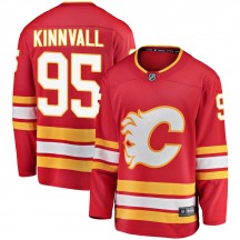 Youth Fanatics Branded Calgary Flames Johannes Kinnvall Red Alternate Jersey - Breakaway