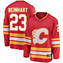 Youth Fanatics Branded Calgary Flames Paul Reinhart Red Alternate Jersey - Breakaway