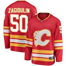 Youth Fanatics Branded Calgary Flames Artyom Zagidulin Red ized Alternate Jersey - Breakaway