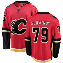 Men's Fanatics Branded Calgary Flames Cole Schwindt Red Home Jersey - Breakaway