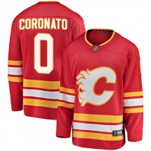 Men's Fanatics Branded Calgary Flames Matt Coronato Red Alternate Jersey - Breakaway