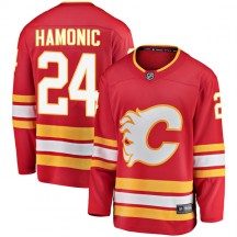 Men's Fanatics Branded Calgary Flames Travis Hamonic Red Alternate Jersey - Breakaway