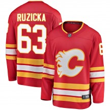 Men's Fanatics Branded Calgary Flames Adam Ruzicka Red Alternate Jersey - Breakaway