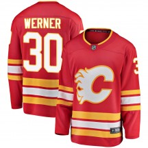 Men's Fanatics Branded Calgary Flames Adam Werner Red Alternate Jersey - Breakaway