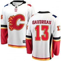Men's Fanatics Branded Calgary Flames Johnny Gaudreau White Away Jersey - Breakaway