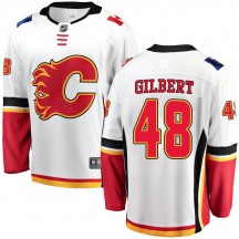 Men's Fanatics Branded Calgary Flames Dennis Gilbert White Away Jersey - Breakaway