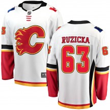 Men's Fanatics Branded Calgary Flames Adam Ruzicka White Away Jersey - Breakaway