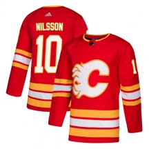 Youth Adidas Calgary Flames Kent Nilsson Red Alternate Jersey - Authentic