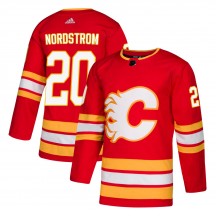 Youth Adidas Calgary Flames Joakim Nordstrom Red Alternate Jersey - Authentic