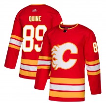 Youth Adidas Calgary Flames Alan Quine Red ized Alternate Jersey - Authentic