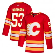 Youth Adidas Calgary Flames Buddy Robinson Red Alternate Jersey - Authentic