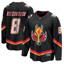 Youth Fanatics Branded Calgary Flames Doug Risebrough Black Breakaway 2022/23 Alternate Jersey - Premier