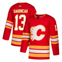 Men's Adidas Calgary Flames Johnny Gaudreau Red Alternate Jersey - Authentic