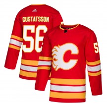 Men's Adidas Calgary Flames Erik Gustafsson Red ized Alternate Jersey - Authentic