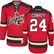 Men's Reebok Calgary Flames Craig Conroy Red New Third Jersey - Authentic