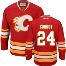 Men's Reebok Calgary Flames Craig Conroy Red Third Jersey - Authentic