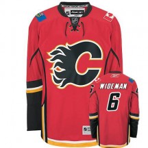 Men's Reebok Calgary Flames Dennis Wideman Red Home Jersey - Premier