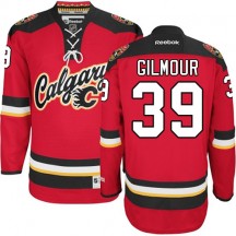 Men's Reebok Calgary Flames Doug Gilmour Red New Third Jersey - Authentic