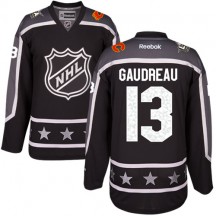 Men's Reebok Calgary Flames Johnny Gaudreau Black Pacific Division 2017 All-Star Jersey - Authentic